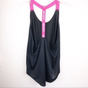 Nike Logo Dry-Fit T-Back Tank Top Black/Pink - Med